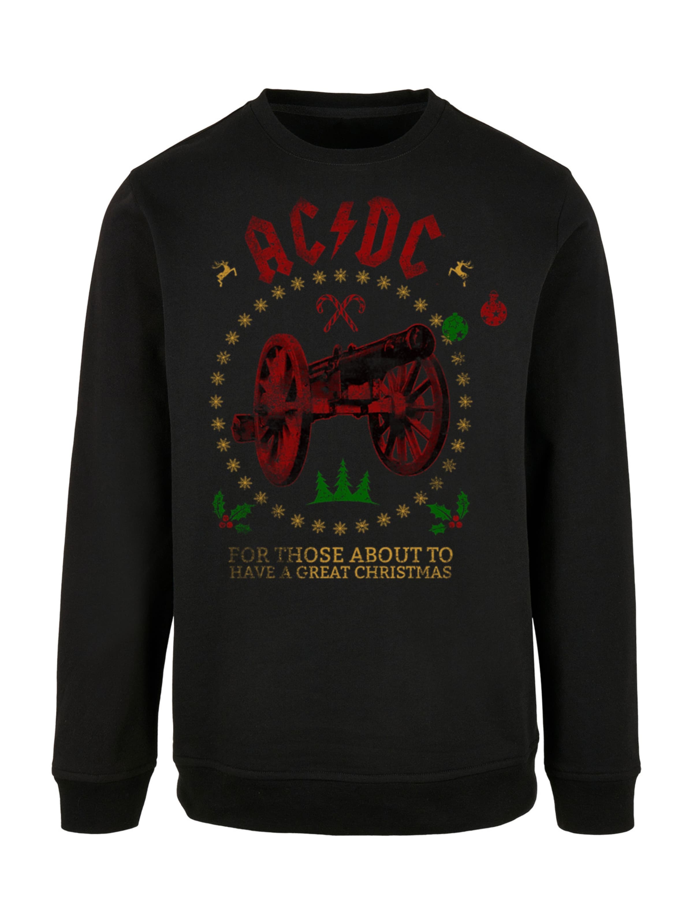 F4NT4STIC Sweatshirt 'ACD' in Zwart: voorkant