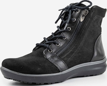 Arcopedico Lace-Up Ankle Boots in Black: front