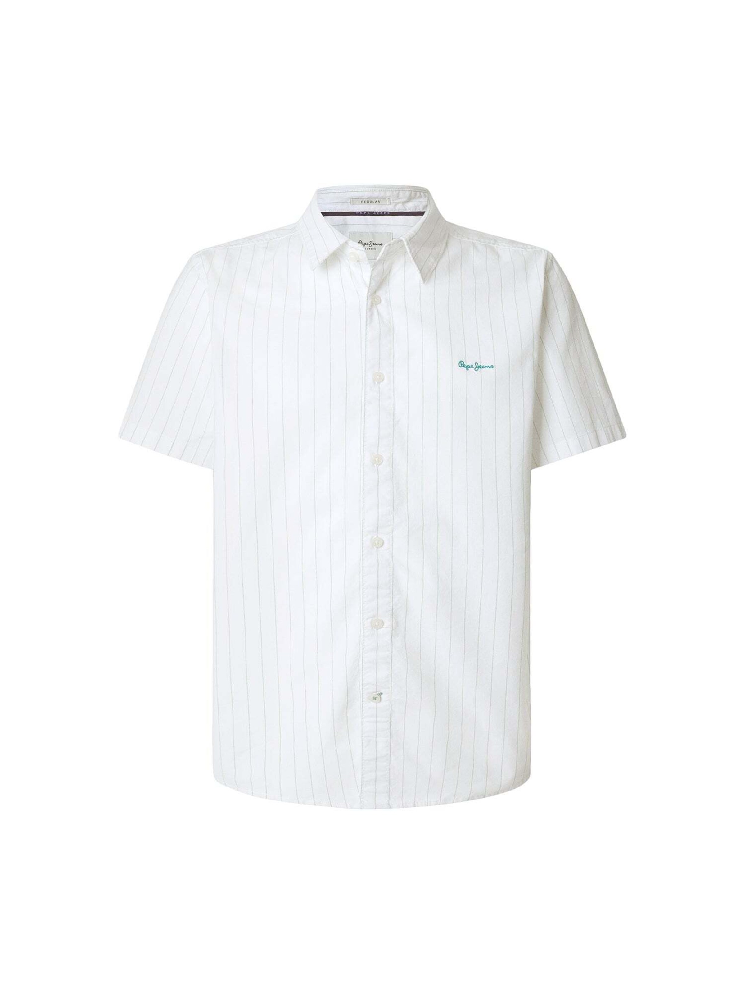 Pepe Jeans Regular fit Overhemd 'Alvaro' in Wit: voorkant