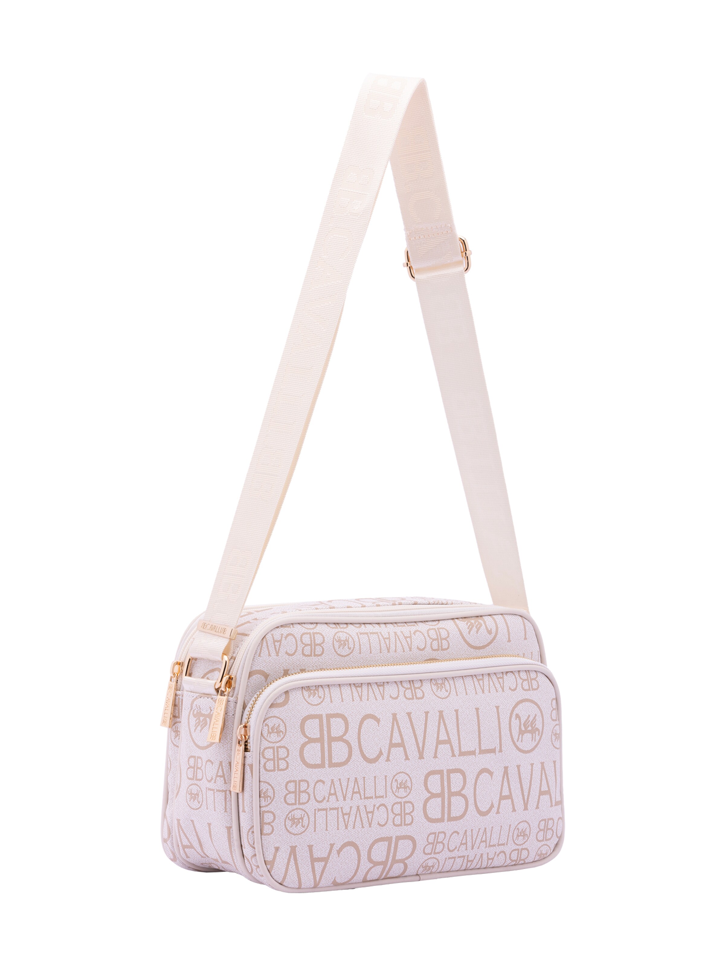 Borsa a tracolla 'Borsa a Tracolla B Cavalli Donna con Zip e Tasche Regolabile 29x18x12 cm' di B. Cavalli in bianco