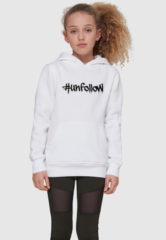 Merchcode Sweatshirt 'Unfollow' in White: front