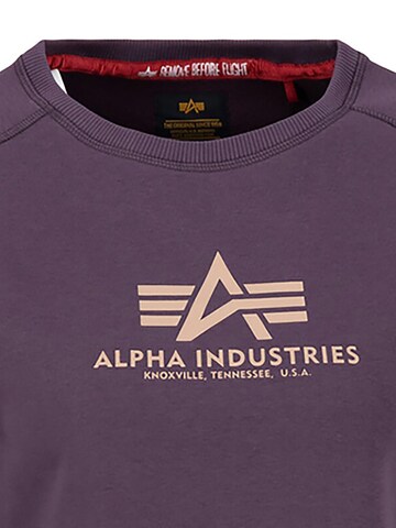 ALPHA INDUSTRIES Sweatshirt 'Basic' in Purple