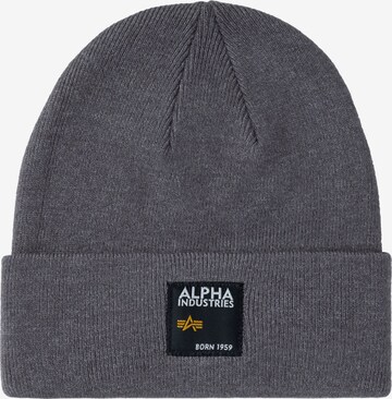 ALPHA INDUSTRIES Mütze in Grau: predná strana