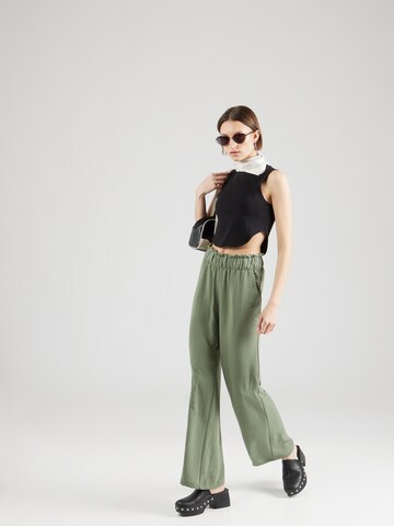 JDY Wide leg Broek 'DIVYA' in Groen