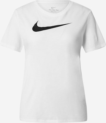 T-shirt fonctionnel 'Swoosh' NIKE en blanc : devant