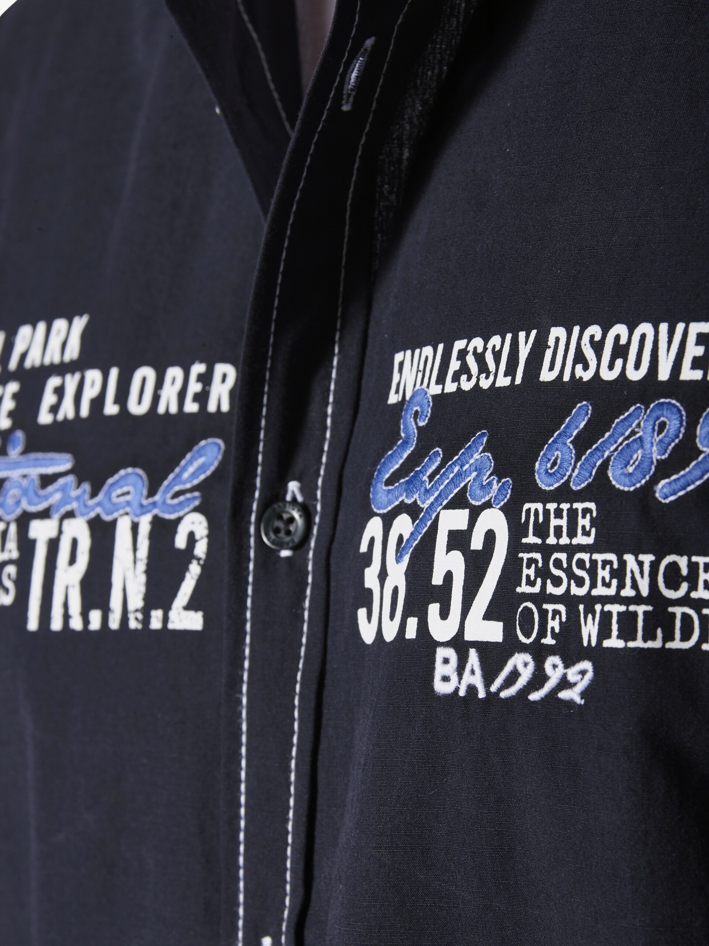 BABISTA Regular fit Button Up Shirt 'Rinadoro' in Blue