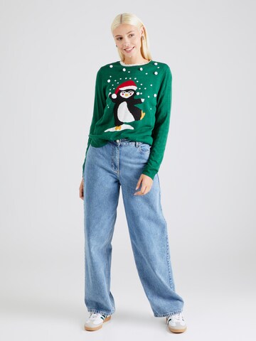ONLY Pullover 'ONLXmas' in Grün