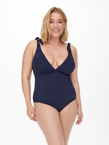 Maillot de bain ONLY Carmakoma en bleu : devant