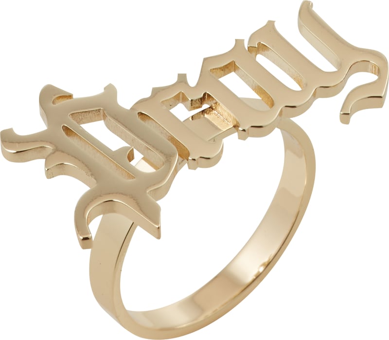 Mister Tee Ring 'Pray' in Gold