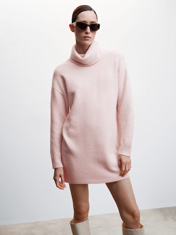 MANGO Knitted dress 'Kylie' in Pink