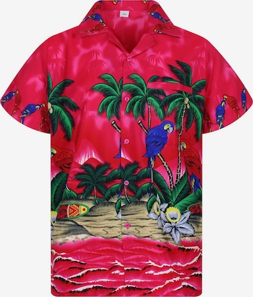King Kameha T-shirt 'Parrot' i rosa: framsida
