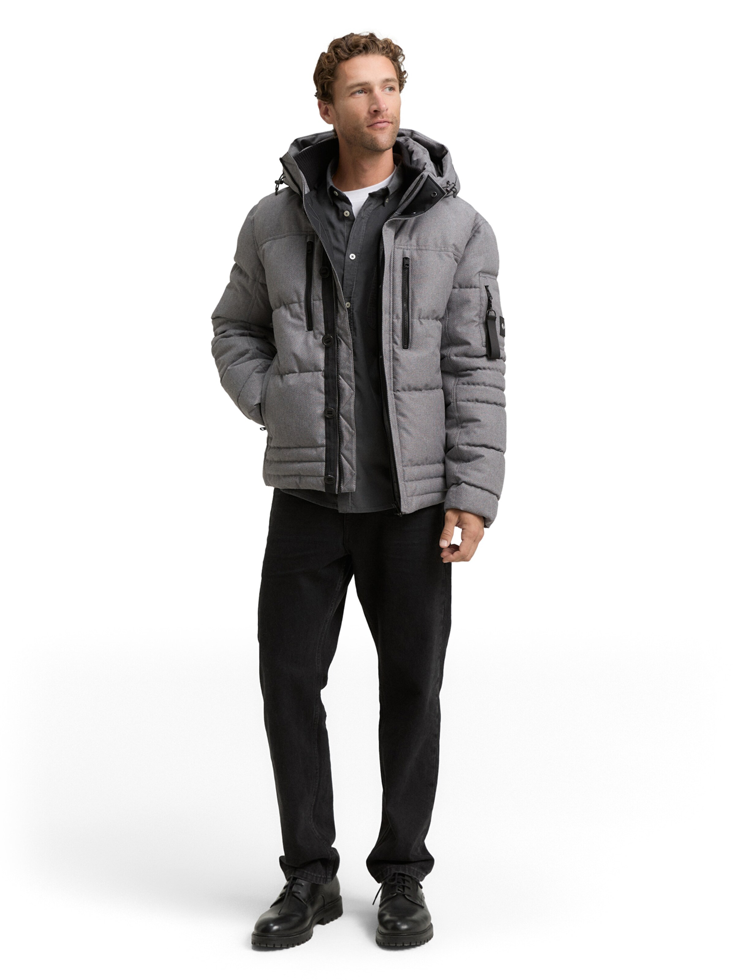 TOM TAILOR Winter Jacket in Grey