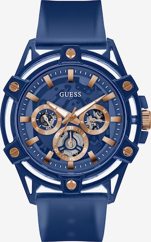 Montre à affichage analogique ' KING ' GUESS en bleu : devant