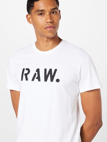 T-Shirt 'Stencil' G-Star RAW en blanc