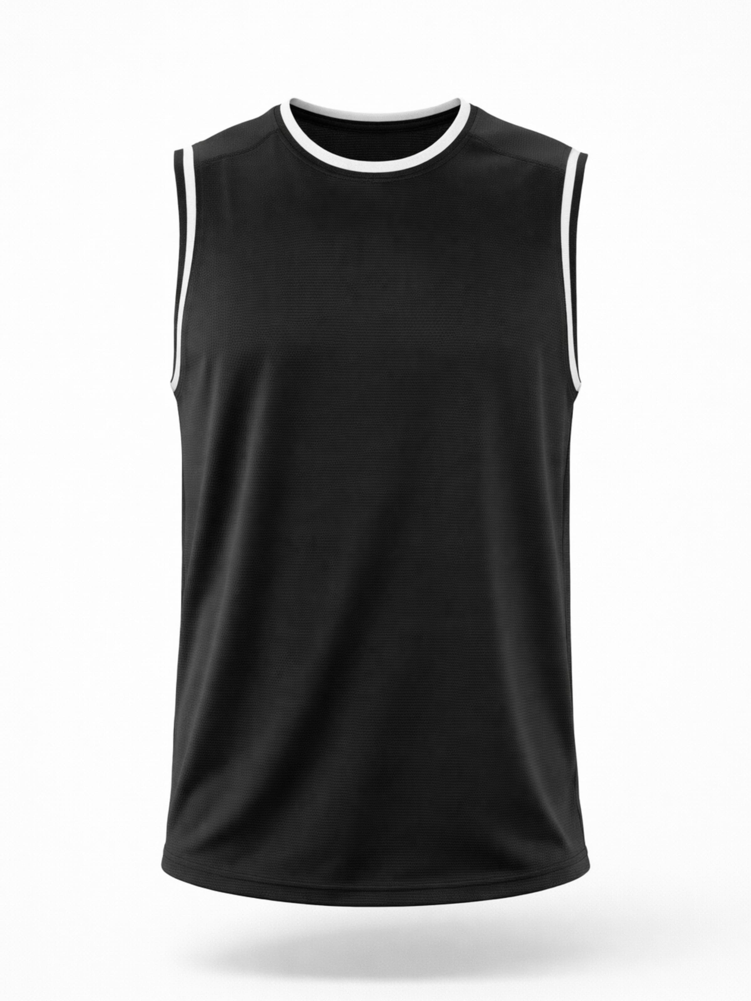 PANTONECLO Performance shirt 'Pantoneclo Men’s Gym Vest' in Black: front
