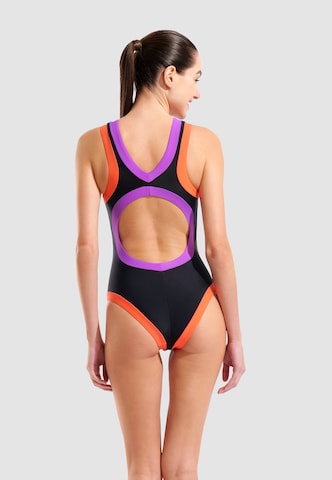 ARENA - Soutien Bustier Fato de banho 'BOLD LINES' em preto