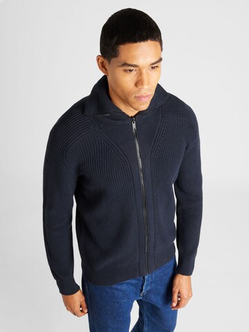 BOSS Knit Cardigan 'Kamaran' in Blue: front