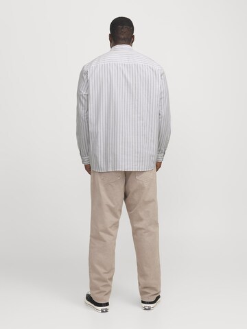Jack & Jones Plus - Ajuste regular Camisa 'Oxford' en blanco
