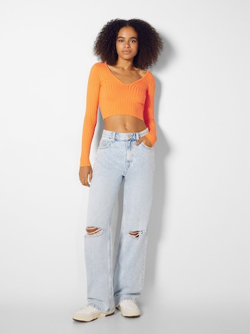 Bershka Sweater in Orange