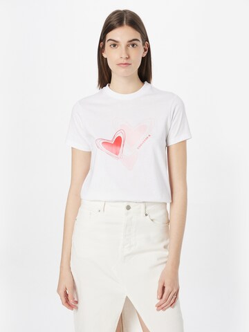 CONVERSE T-Shirt 'RADIATING LOVE' in Weiß: predná strana