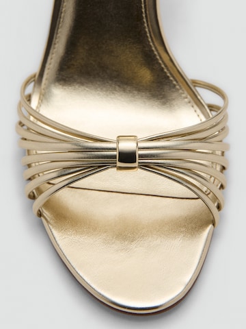 MANGO Remsandal 'SERENA' i guld