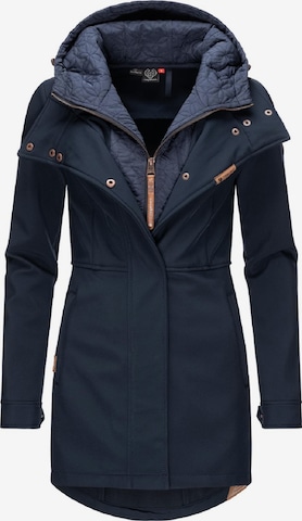 Manteau fonctionnel 'Ybela' Ragwear en bleu : devant