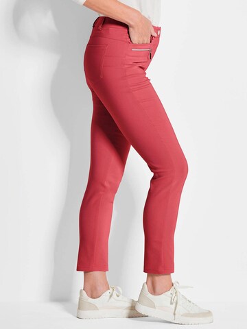 Goldner Slimfit Broek 'Bella' in Rood