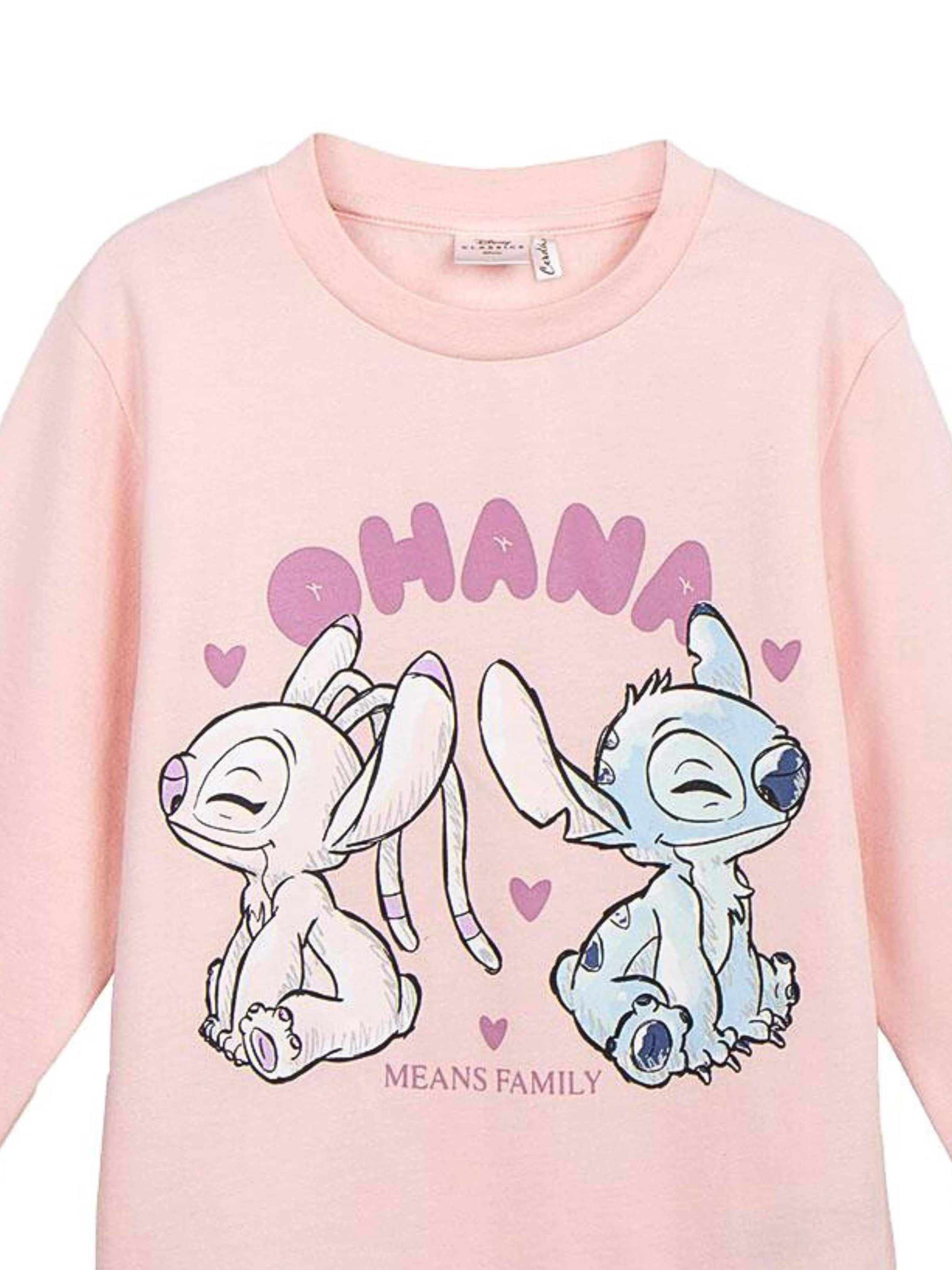 Disney Lilo & Stitch Sweatshirt 'Stitch & Angel' in Pink