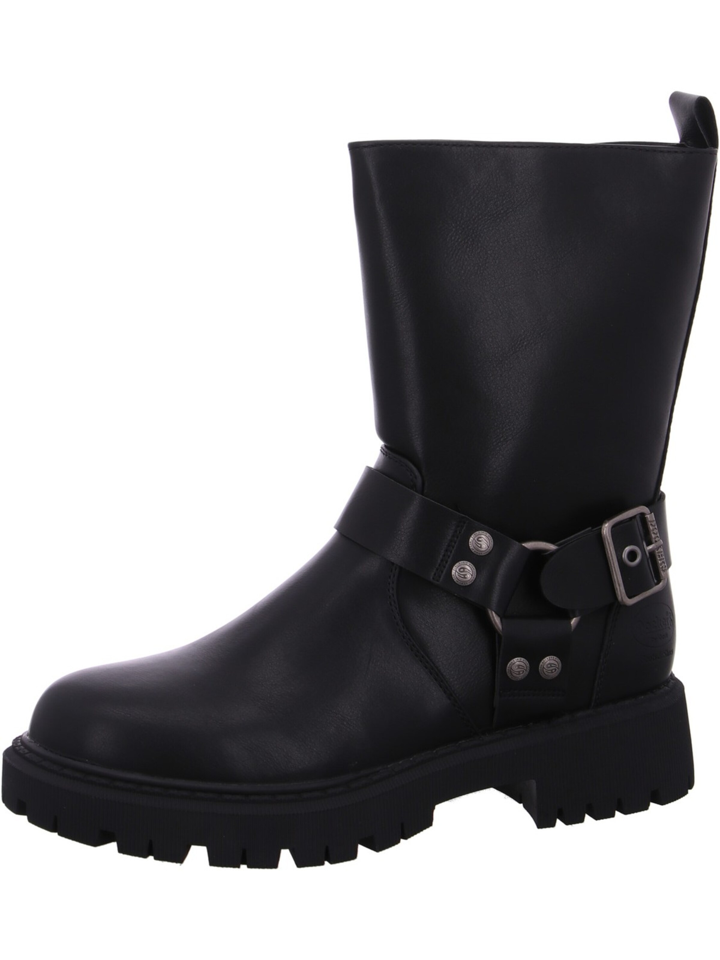 .. Booties in Black: front