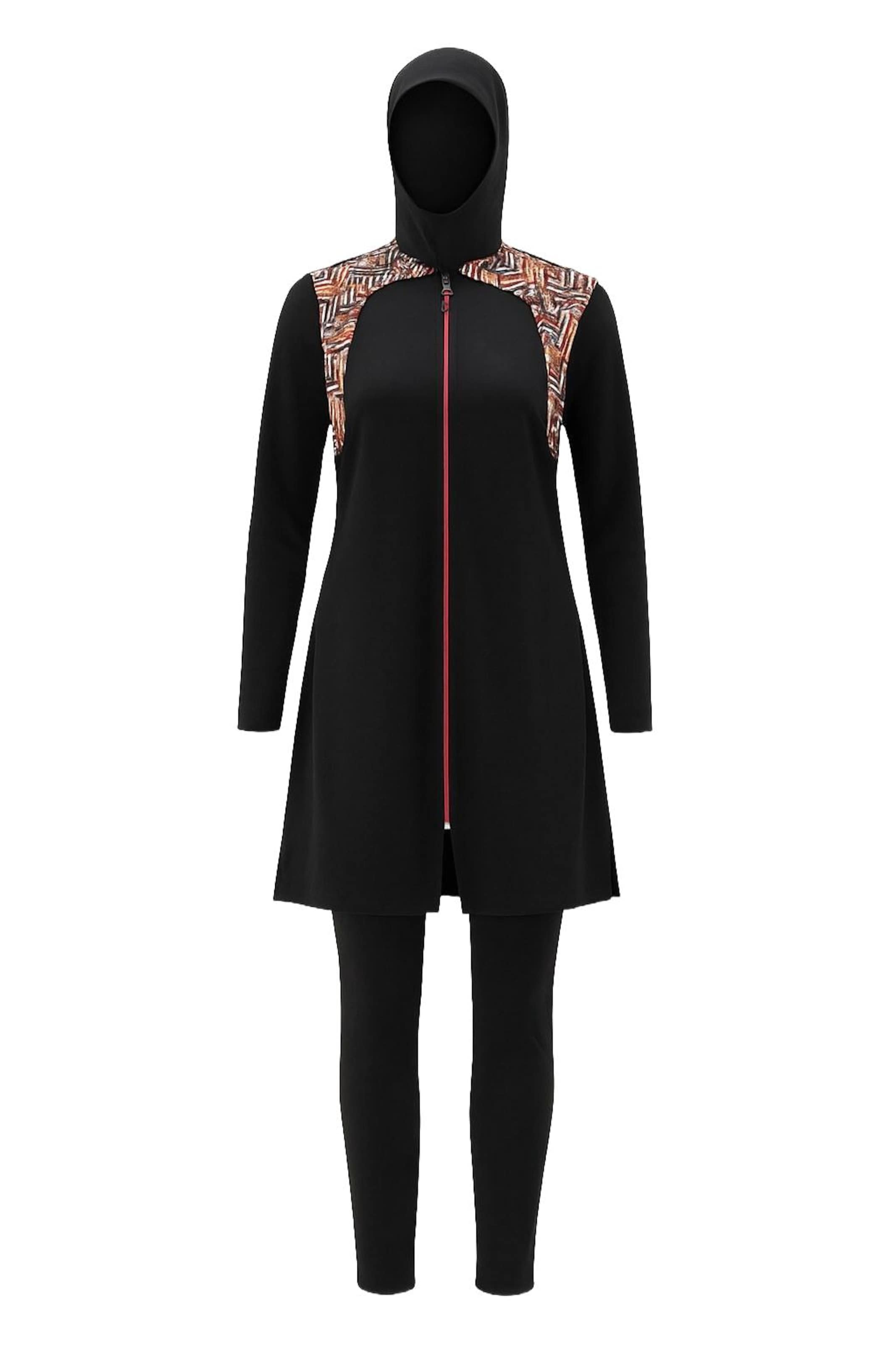 C&City Badeanzugkleid in Schwarz: Vorderseite