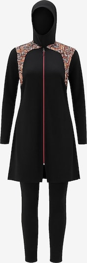 C&City Badeanzugkleid in XL in hellgrau / rot / schwarz / weiß, Produktansicht