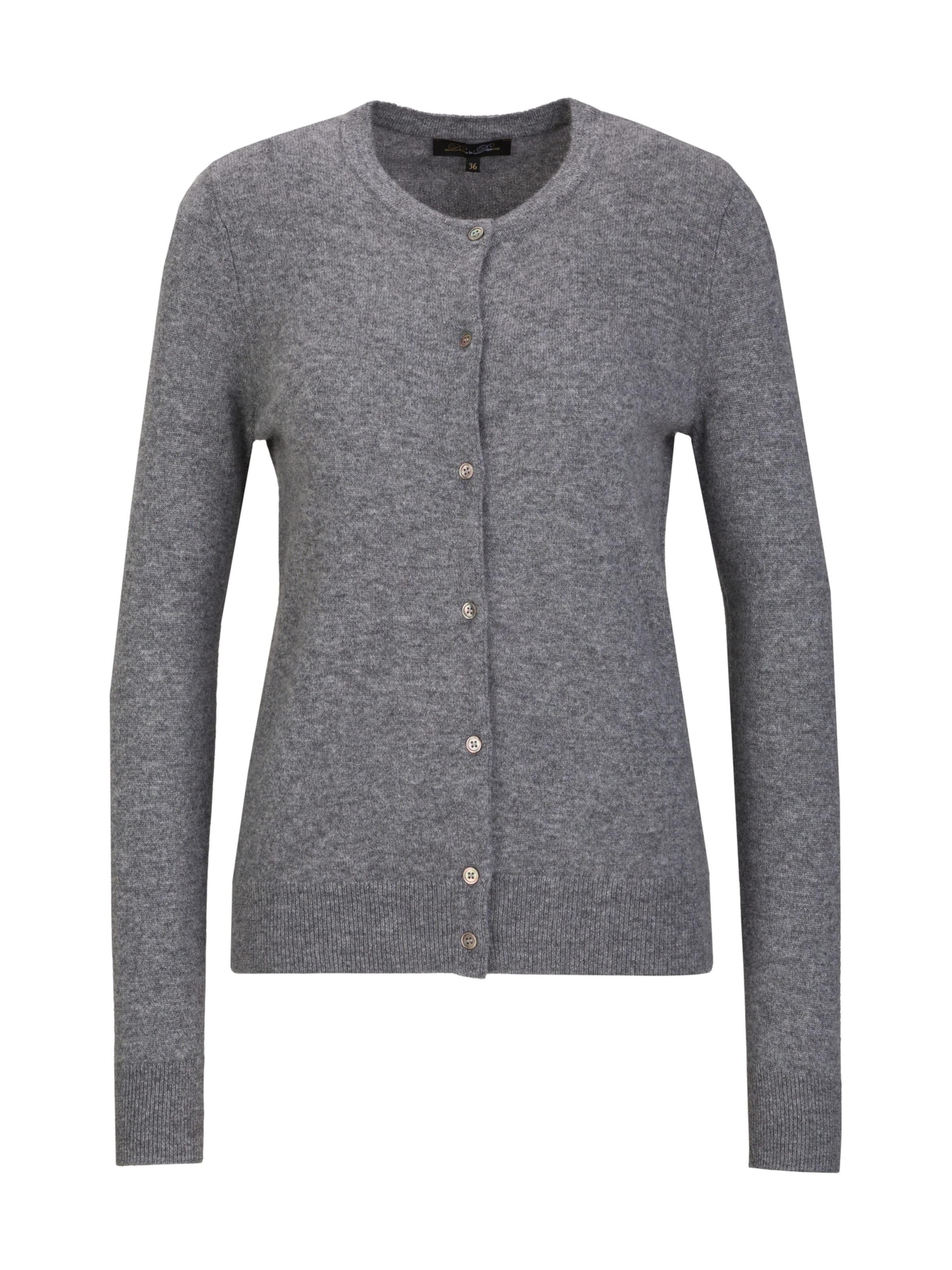 Dine'n'Dance Gebreid vest 'Cara' in Grijs: voorkant