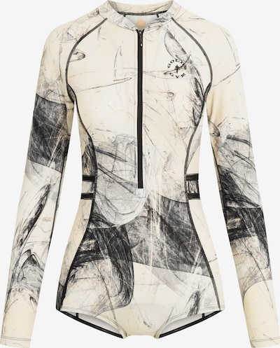 GOLD´S GYM APPAREL Sportbody 'Faye' in schwarz / weiß / wollweiß, Produktansicht