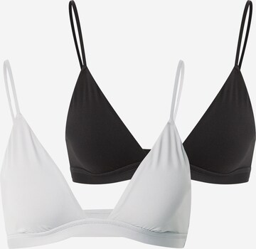 WEEKDAY Triangle Bra 'Soul' in Grey: front