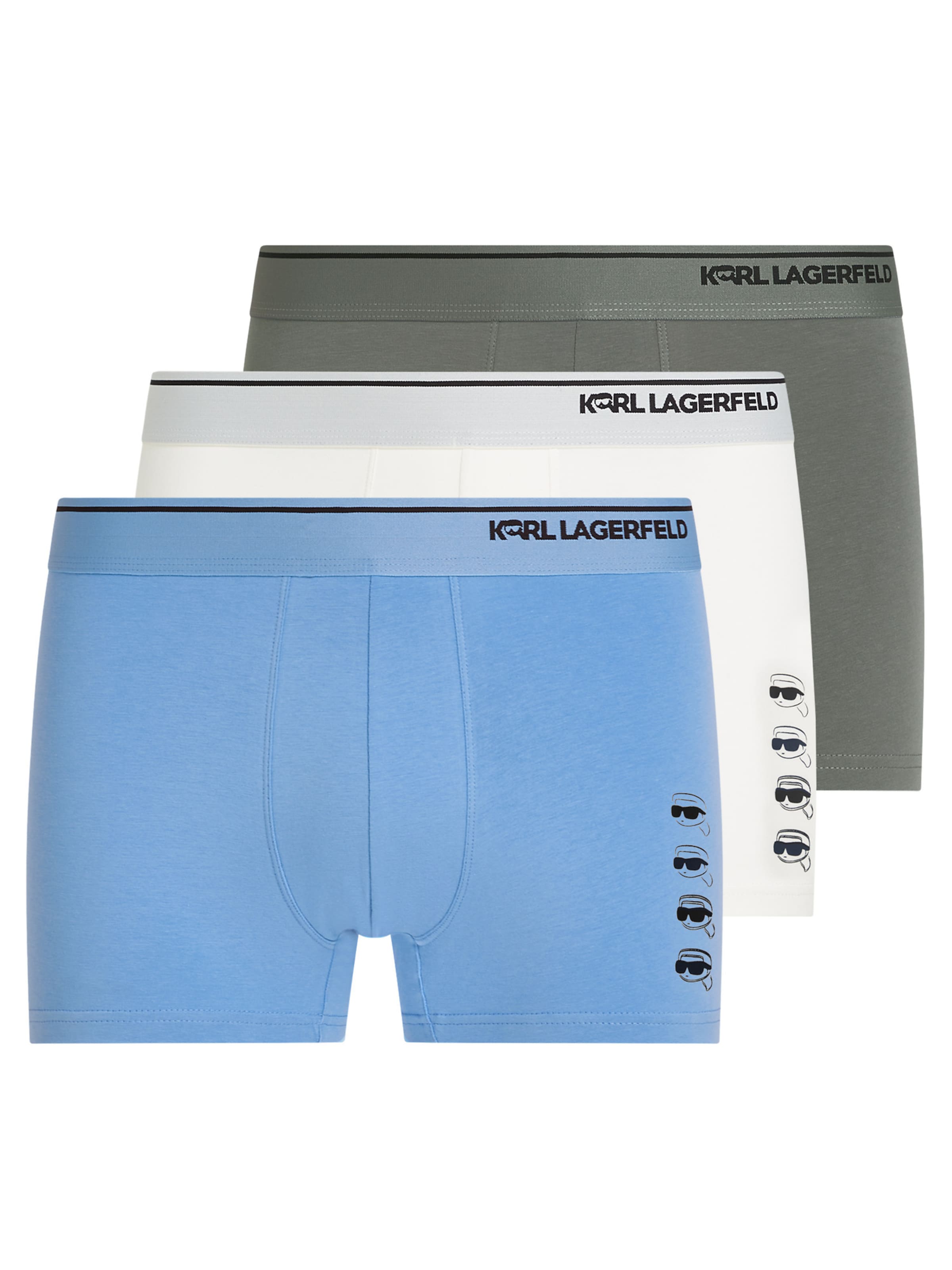Boxer 'Ikon' di Karl Lagerfeld in blu: frontale