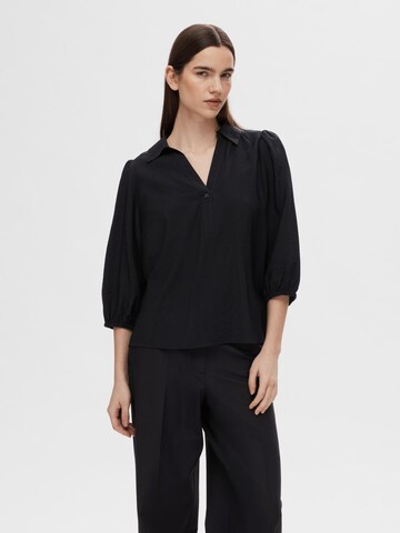 SELECTED Bluse in Schwarz: Vorderseite