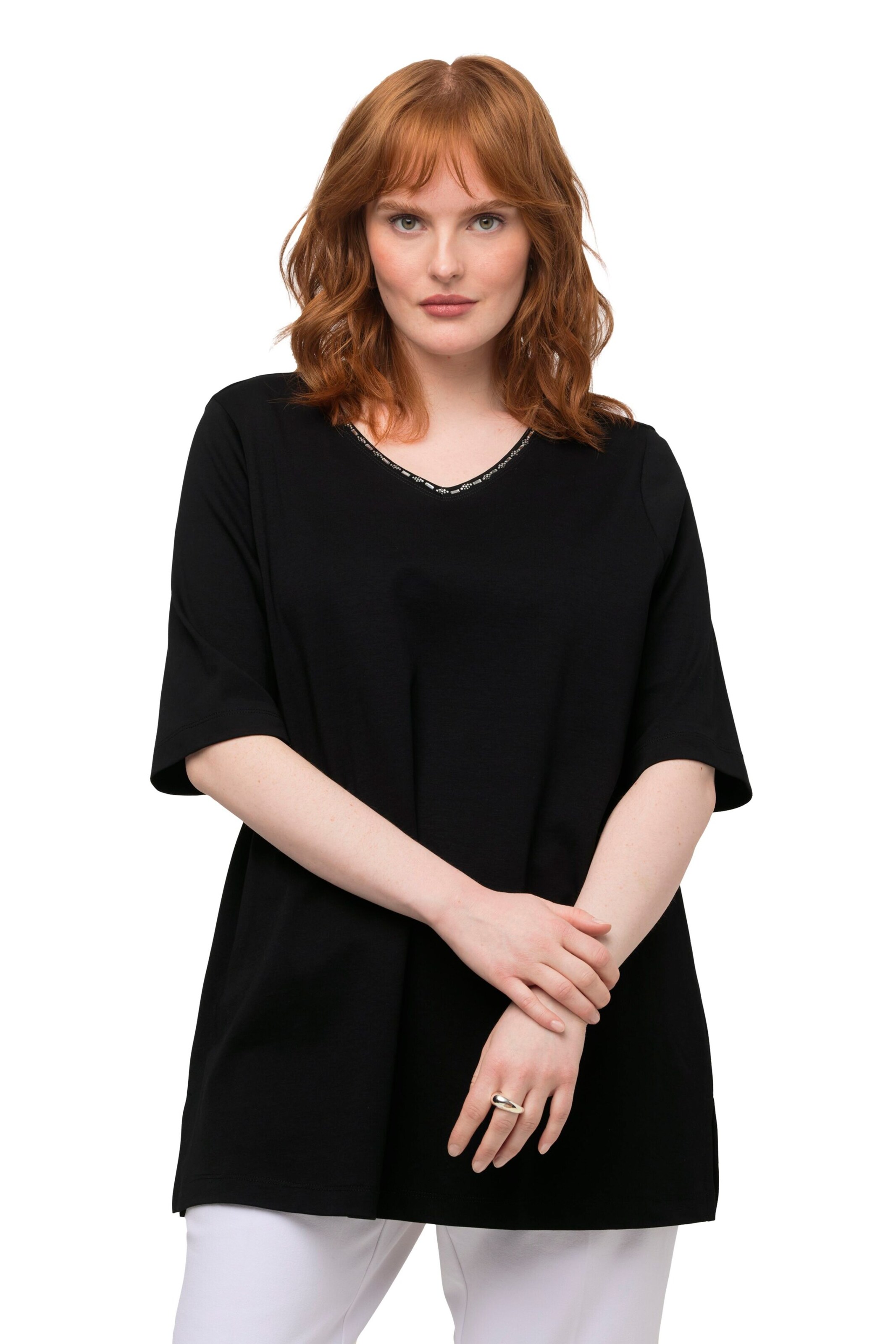 Ulla Popken Shirt in Zwart