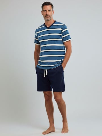 Pyjama court 'Silva' zd ZERO DEFECTS en bleu : devant
