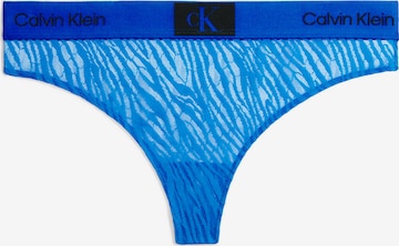 Tanga de la Calvin Klein Underwear pe albastru: față