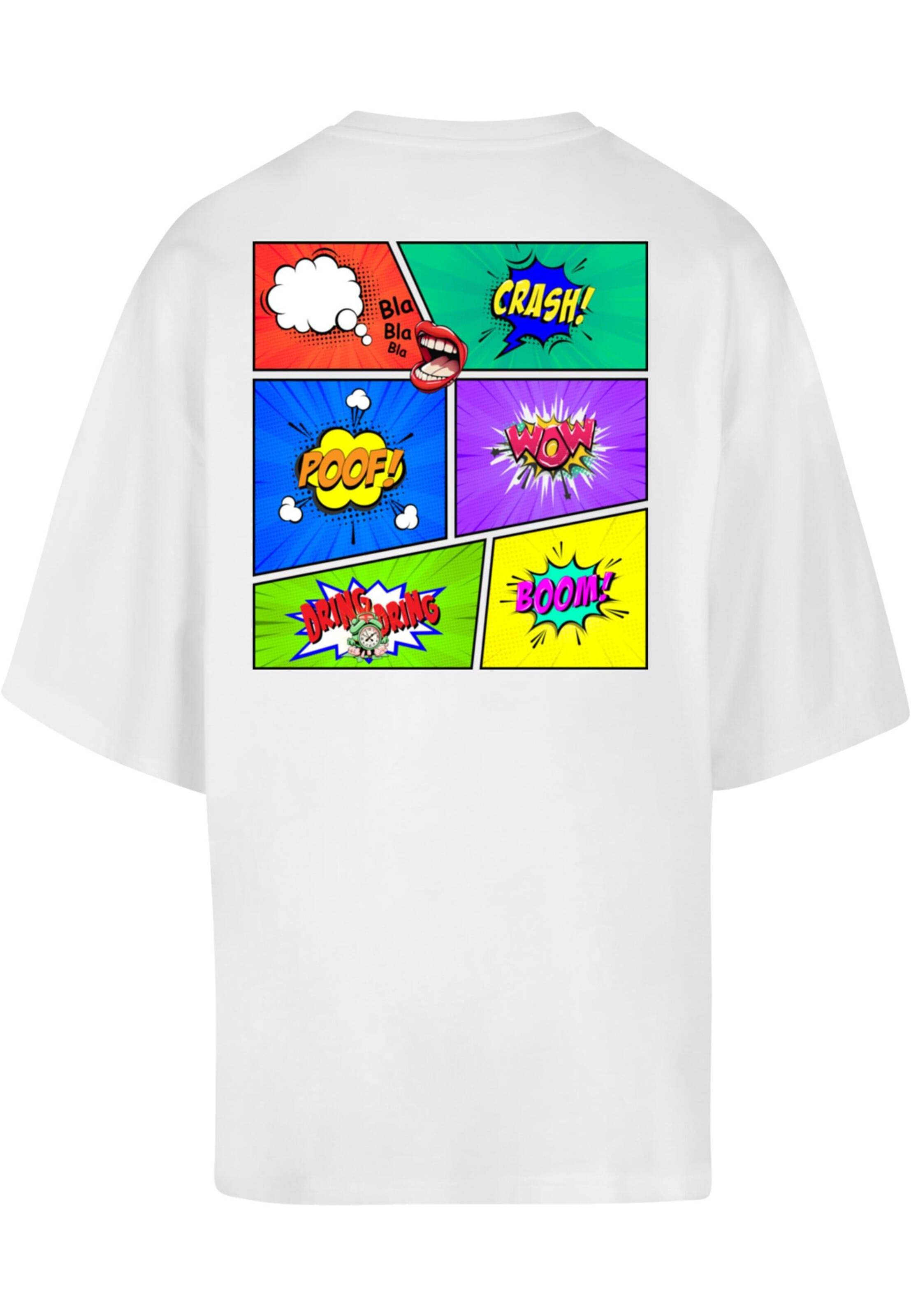 Merchcode Shirt 'Book Comic' in Wit