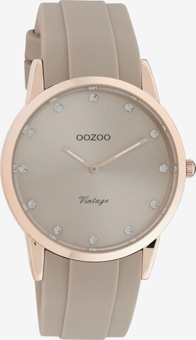 OOZOO Analog Watch in Beige: front