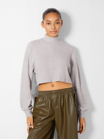 Bershka Sweater in Grey: front