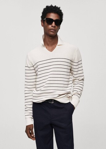 MANGO MAN Sweater 'strombol' in White: front