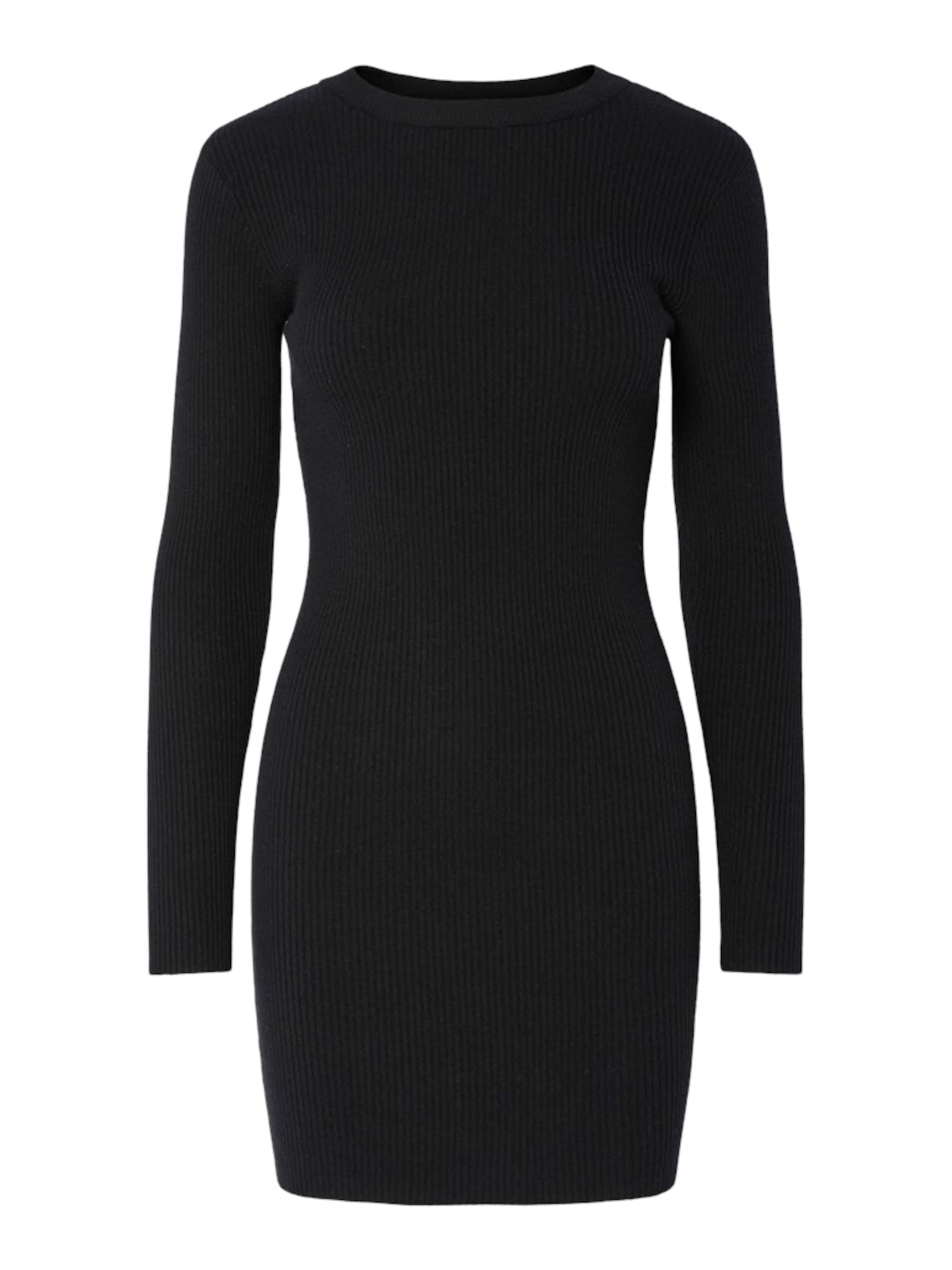 PIECES Knit dress in Black: front