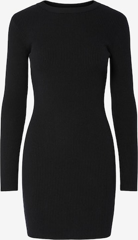PIECESPletena haljina - crna boja: prednji dio