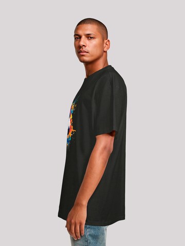 T-Shirt 'Bunte Fußball Grafik' F4NT4STIC en noir