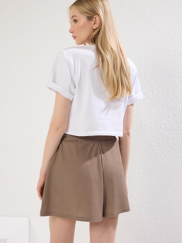 Trendyol Loosefit Kalhoty – béžová