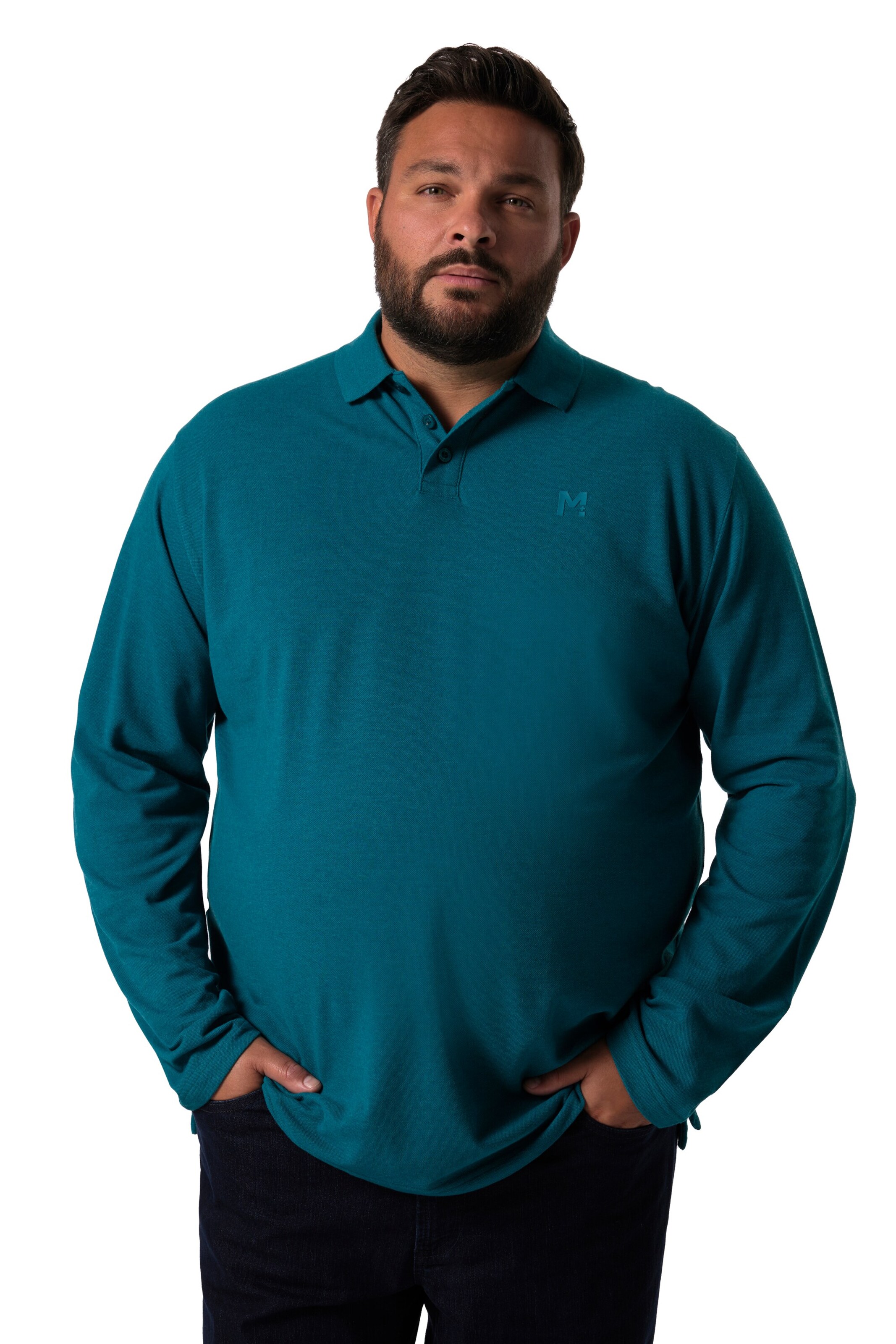 Men Plus Shirt in Blue: front