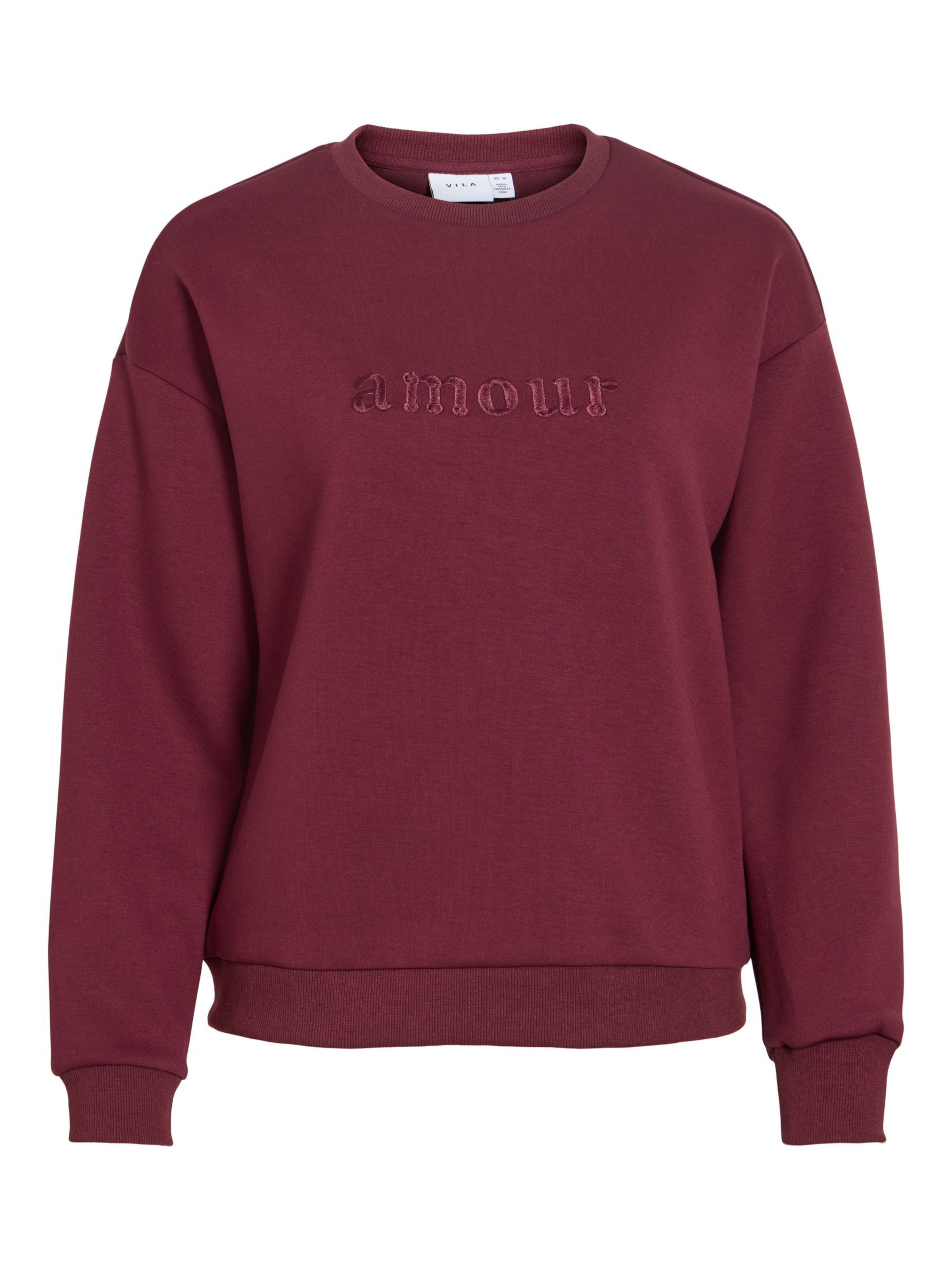 Sweat-shirt VILA en marron : devant