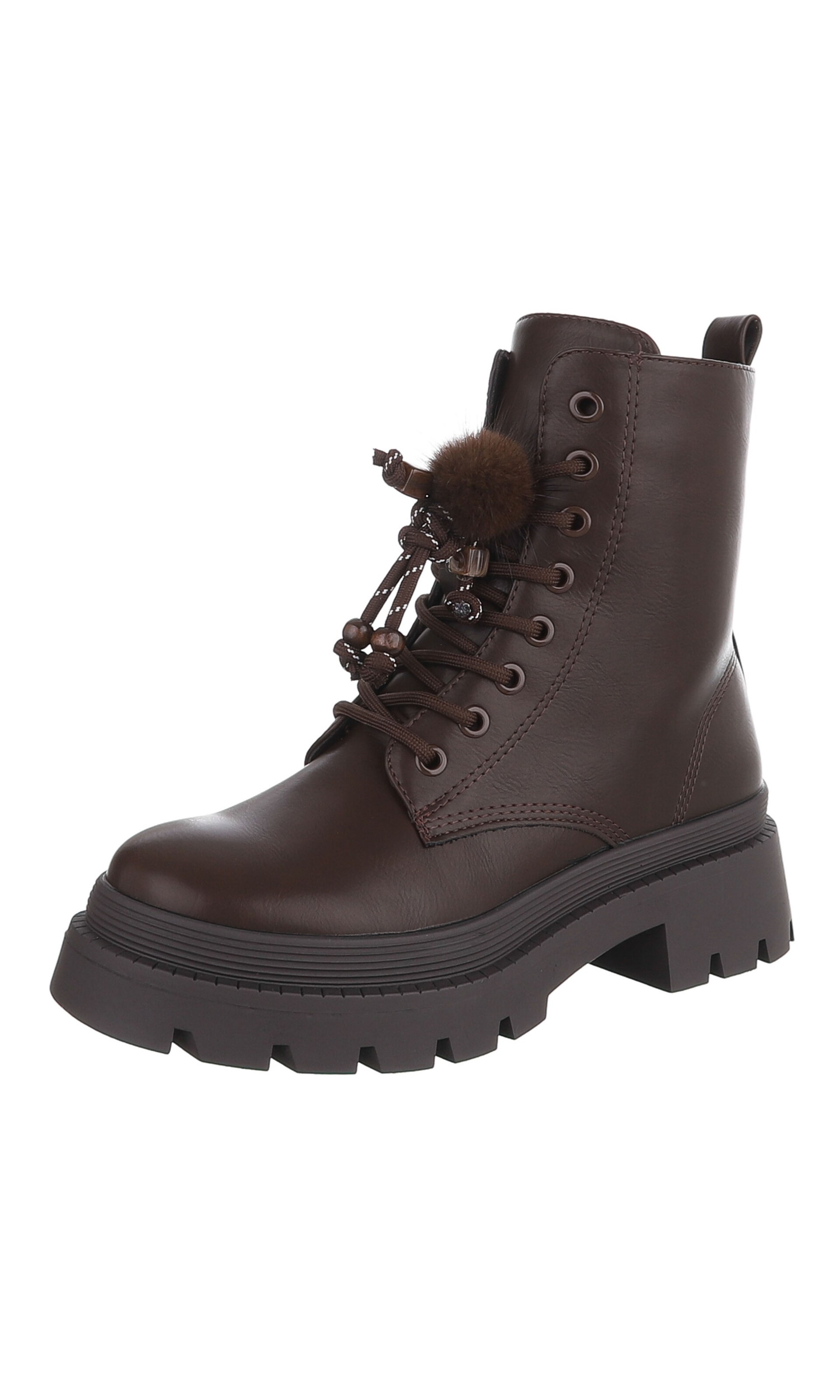Ital-Design Stiefelette in Braun: Vorderseite
